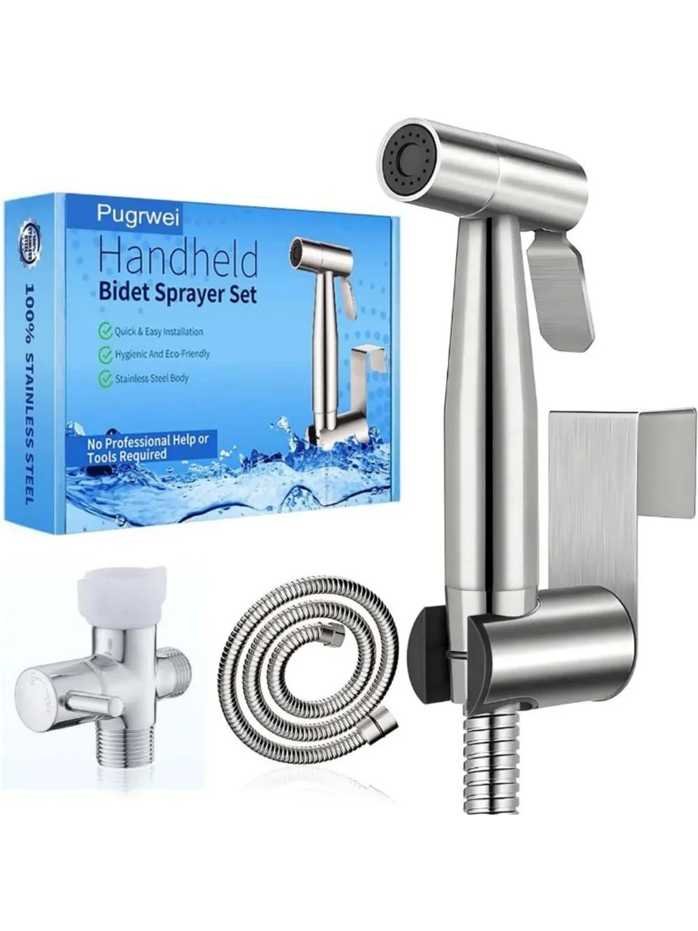 Premium Handheld Bidet Sprayer | Stainless Steel Toilet Attachment for Easy